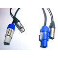 FS Hybrid, Power+XLR - Power+XLR - 2m PC Grå+XLR Hun - PC Blå+XLR Han